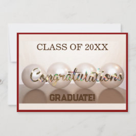 Red Gratulationen Graduate Abschluss Balloon Einladung