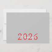 Red & Grau 6 Foto Filmstrip Abschluss Collage Einladung (Rückseite)