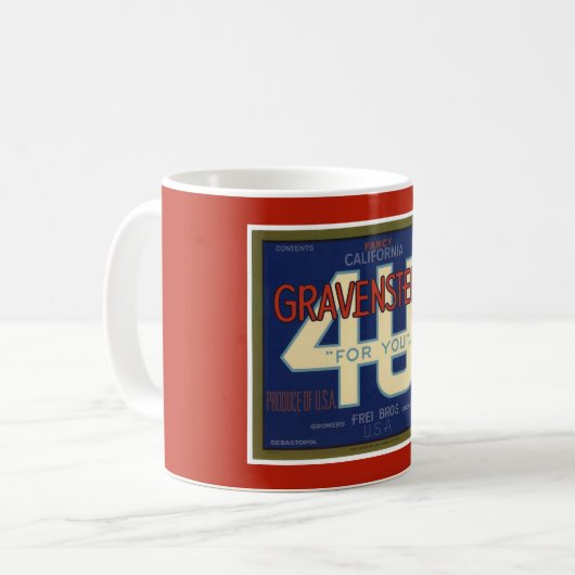 Red Graventstein Apple Coffee Tasse (Vorderseite Links)