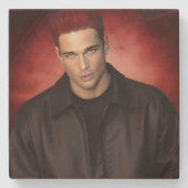 Red Gravity stone coaster Steinuntersetzer (Vorderseite)