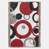 Red, Gray and Black Dots Decke (Vorderseite Vertikal)