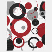 Red, Gray and Black Dots Fleecedecke (Vorderseite)
