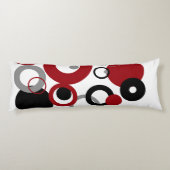 Red, Gray and Black Dots Seitenschläferkissen (Rückseite)