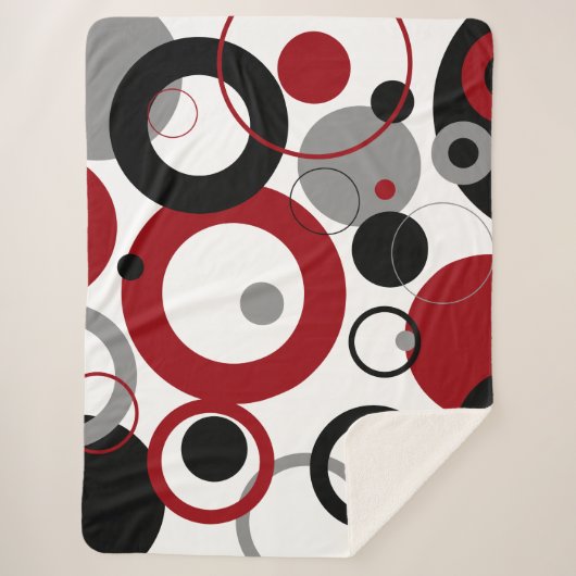 Red, Gray and Black Dots Sherpadecke (Vorderseite)