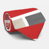 Red Gray Beige Modern Krawatte (Gerollt)