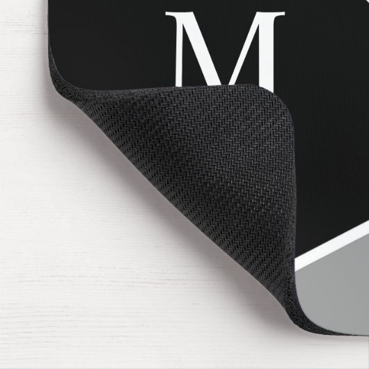 Red Gray Black Color Block Mousepad (Ecke)