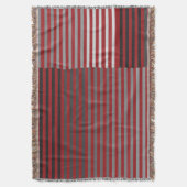 Red, Gray, Black, White Stripes Decke (Vorderseite Vertikal)