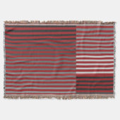 Red, Gray, Black, White Stripes Decke (Vorderseite)