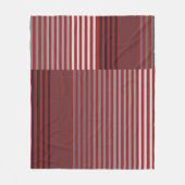 Red, Gray, Black, White Stripes Fleecedecke (Vorderseite)