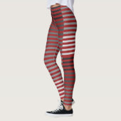 Red, Gray, Black, White Stripes Leggings (Links)