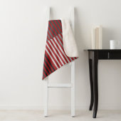 Red, Gray, Black, White Stripes Sherpadecke (Beispiel)