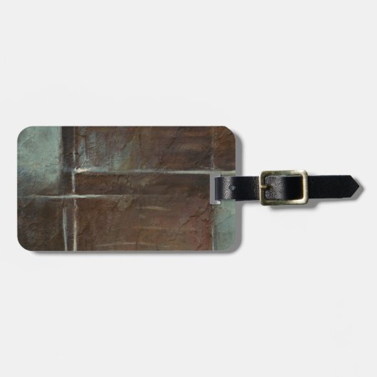 Red & Gray Brick Wall Gepäckanhänger (Vorderseite horizontal)