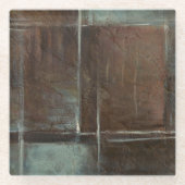 Red & Gray Brick Wall Glasuntersetzer (Vorderseite)