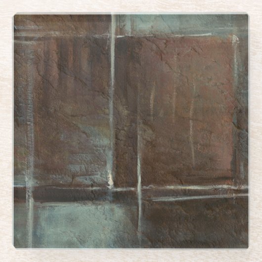 Red & Gray Brick Wall Glasuntersetzer (Vorderseite)