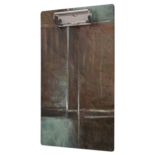 Red & Gray Brick Wall Klemmbrett (Links)