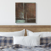 Red & Gray Brick Wall Leinwanddruck (Insitu (Schlafzimmer))