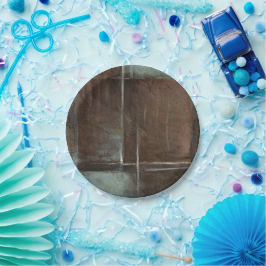 Red & Gray Brick Wall Pappteller (Party)