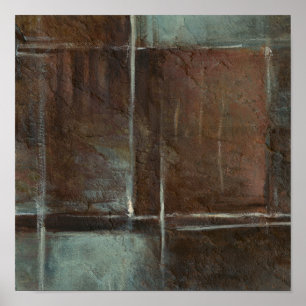 Red & Gray Brick Wall Poster