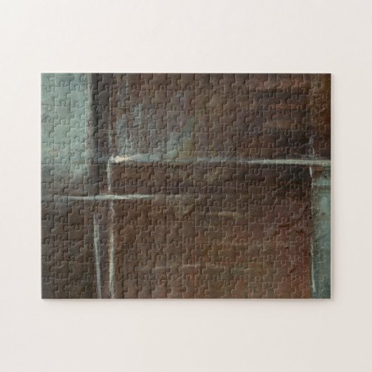 Red & Gray Brick Wall Puzzle (Horizontal)