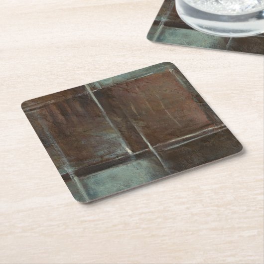 Red & Gray Brick Wall Rechteckiger Pappuntersetzer (angewinkelt)