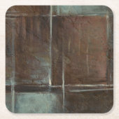 Red & Gray Brick Wall Rechteckiger Pappuntersetzer (Vorderseite)