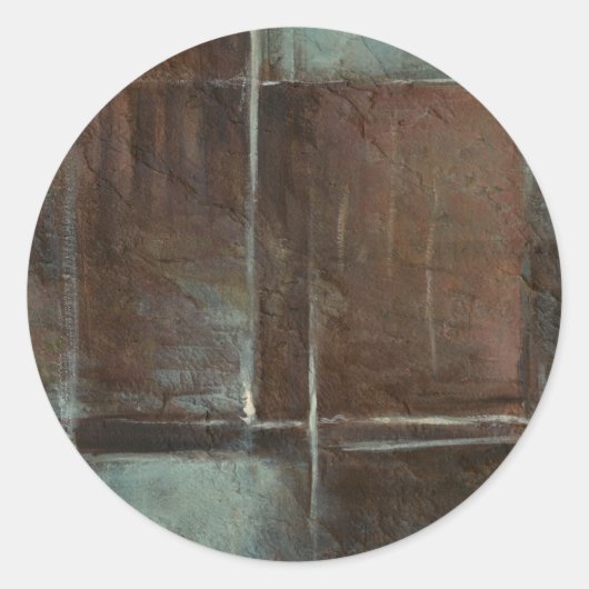 Red & Gray Brick Wall Runder Aufkleber (Vorderseite)