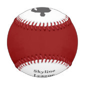 Red Gray Champion Coach Personalisiert Baseball (Rückseite)