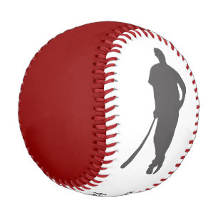 Red Gray Champion Coach Personalisiert Baseball
