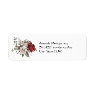 Red Gray & Cream Boho Blume Bouquet