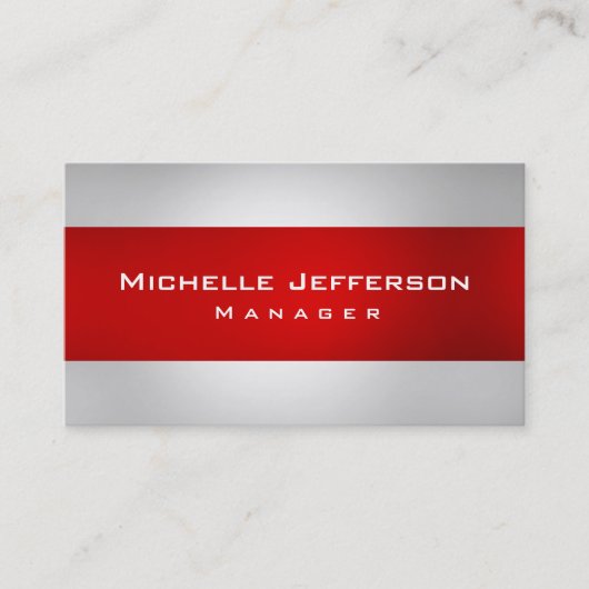 Red Gray Creative Manager Business Card Visitenkarte (Vorderseite)