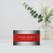 Red Gray Creative Manager Business Card Visitenkarte (Stehend Vorderseite)