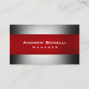 Red Gray Creative Manager Business Card Visitenkarte