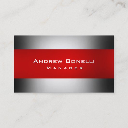 Red Gray Creative Manager Business Card Visitenkarte (Vorderseite)