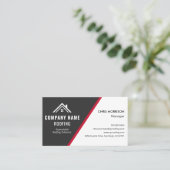 Red Gray Dach Storm Reparaturunternehmen Visitenkarte (Stehend Vorderseite)