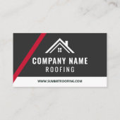 Red Gray Dach Storm Reparaturunternehmen Visitenkarte (Rückseite)