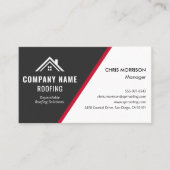 Red Gray Dach Storm Reparaturunternehmen Visitenkarte (Vorderseite)