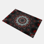 Red Gray Decorative Doormat Fußmatte (Schrägansicht)