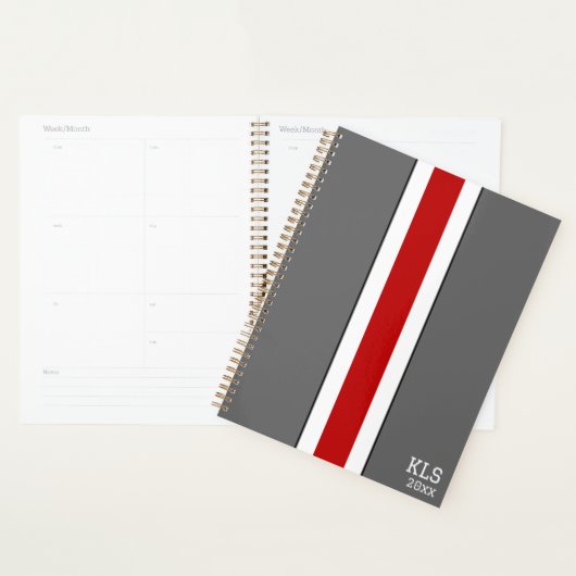 Red & Gray Football Team Colors Planer (Anzeige)