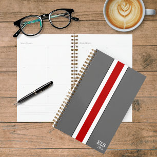 Red & Gray Football Team Colors Planer