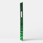 RED GRAY GEMSTONE MON Jade Green Black Damask Case-Mate iPhone Hülle (Rückseite / Rechts)