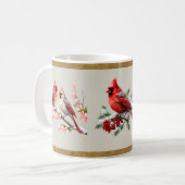 Red Gray & Gold Kardinal Tasse (Vorderseite Links)