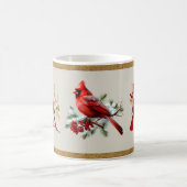 Red Gray & Gold Kardinal Tasse (Mittel)