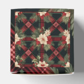 Red & Gray Kariert Cube Gefallen Geschenkboxen Geschenkschachtel (Oben)