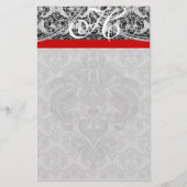 Red Gray Monogram Black Paisley (Vorderseite)