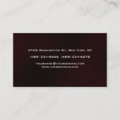 Red Gray Monogram Einzigartige attraktive Visitenk Visitenkarte (Rückseite)