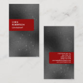 Red Gray Muster Attraktive Charming Business Card Visitenkarte (Vorne/Hinten)