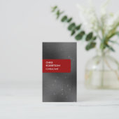 Red Gray Muster Attraktive Charming Business Card Visitenkarte (Stehend Vorderseite)
