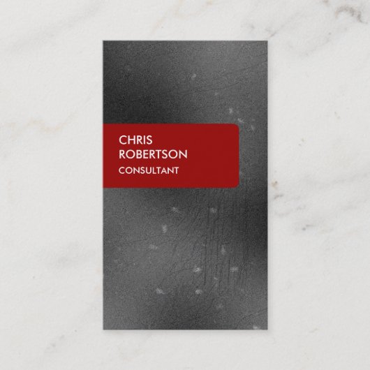 Red Gray Muster Attraktive Charming Business Card Visitenkarte (Vorderseite)