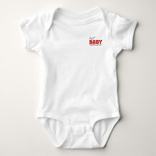 Red Gray Niedlich Best Baby Ever Strampler (Vorderseite)
