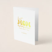 Red Gray Niedlich Best Mama jemals Folienkarte (Vorderseite)